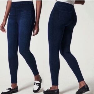 Spanx Jean-ish Ankle Leggings, Size Large Petite, Blue